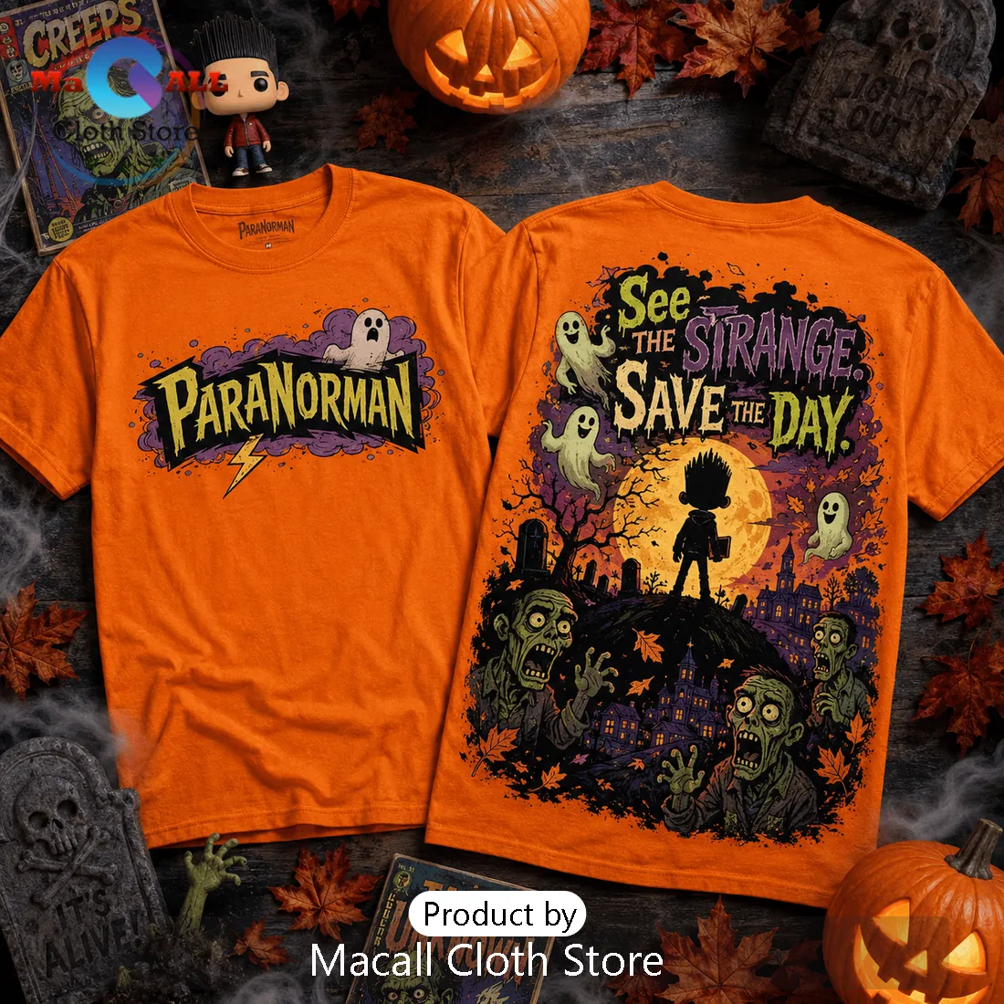 ParaNorman See the Strange Save the Day Orange T-Shirt ParaNorman See the Strange Save the Day Orange T-Shirt
