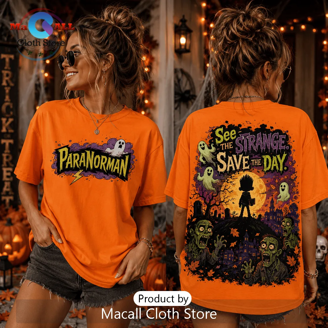 ParaNorman See the Strange Save the Day Orange T-Shirt ParaNorman See the Strange Save the Day Orange T-Shirt