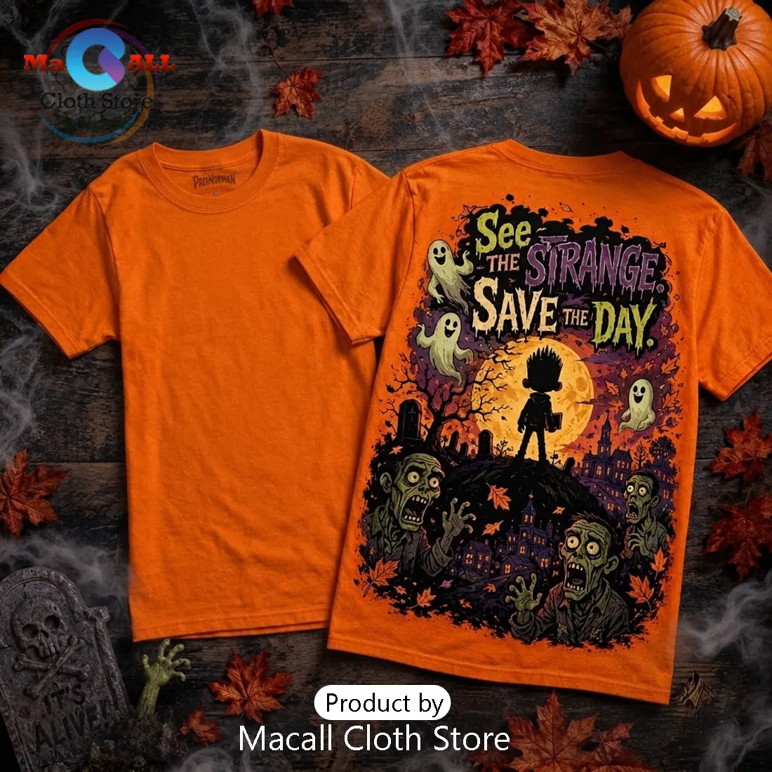 ParaNorman See the Strange Save the Day Orange T-Shirt ParaNorman See the Strange Save the Day Orange T-Shirt