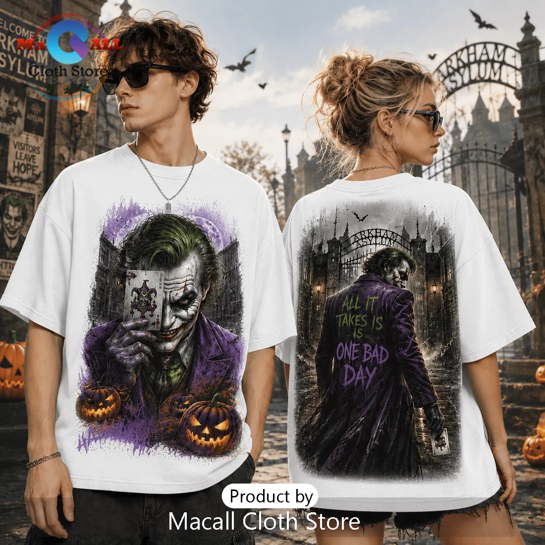 2026 Joker Arkham Asylum Halloween T-Shirt 2026 Joker Arkham Asylum Halloween T-Shirt