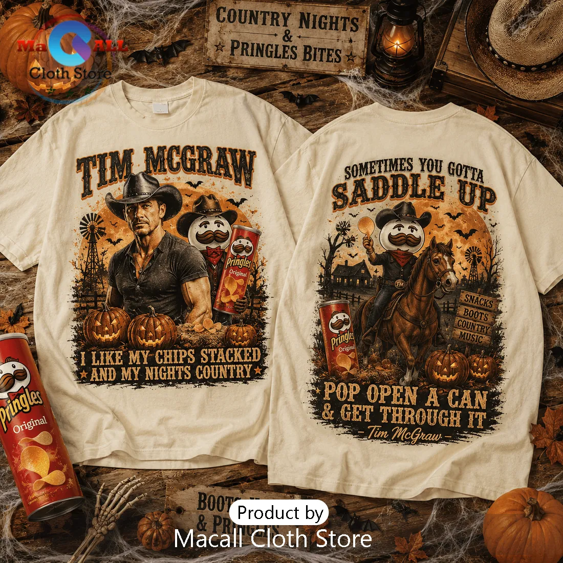 Tim McGraw Pringles Country Nights Cotton T-Shirt Tim McGraw Pringles Country Nights Cotton T-Shirt