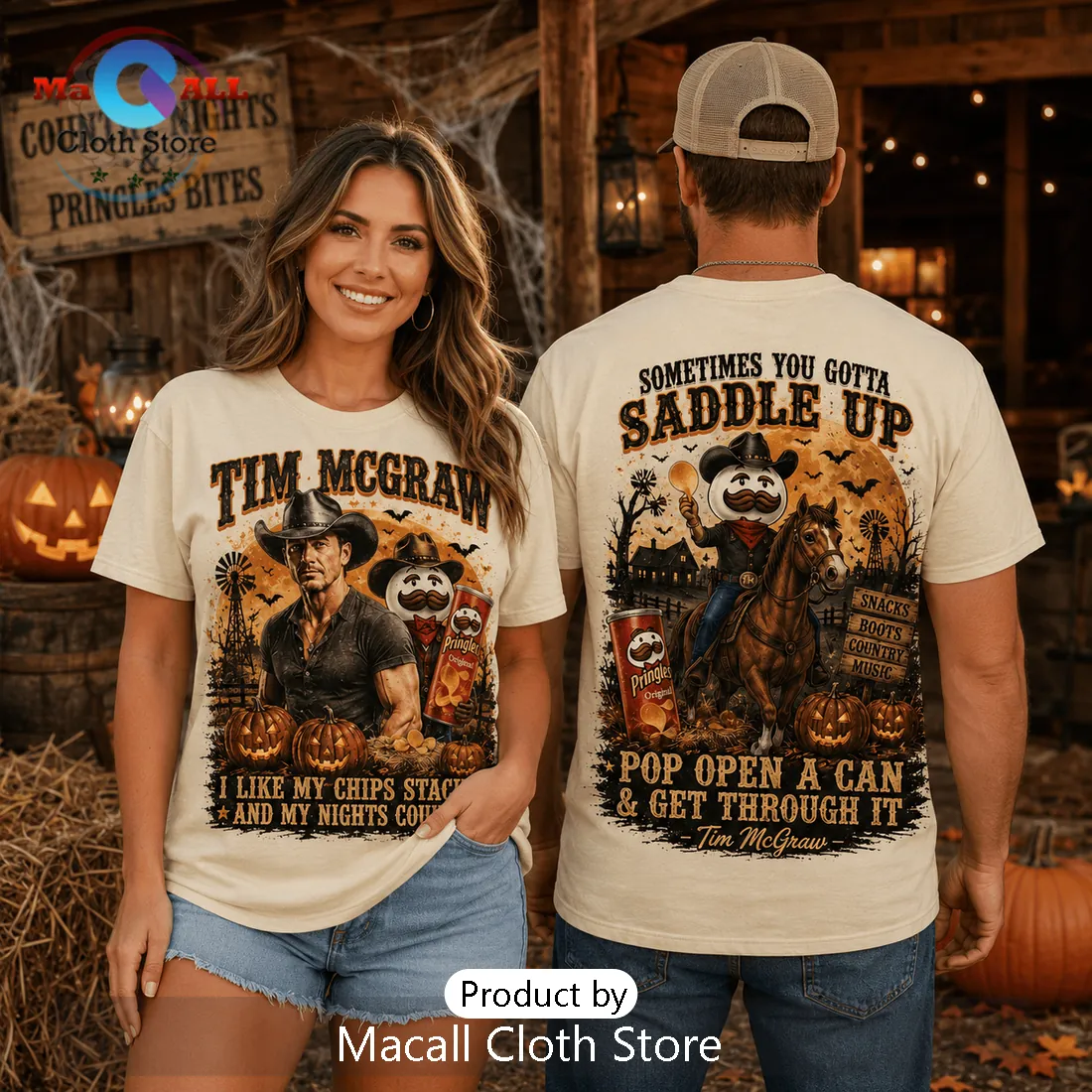 Tim McGraw Pringles Country Nights Cotton T-Shirt Tim McGraw Pringles Country Nights Cotton T-Shirt