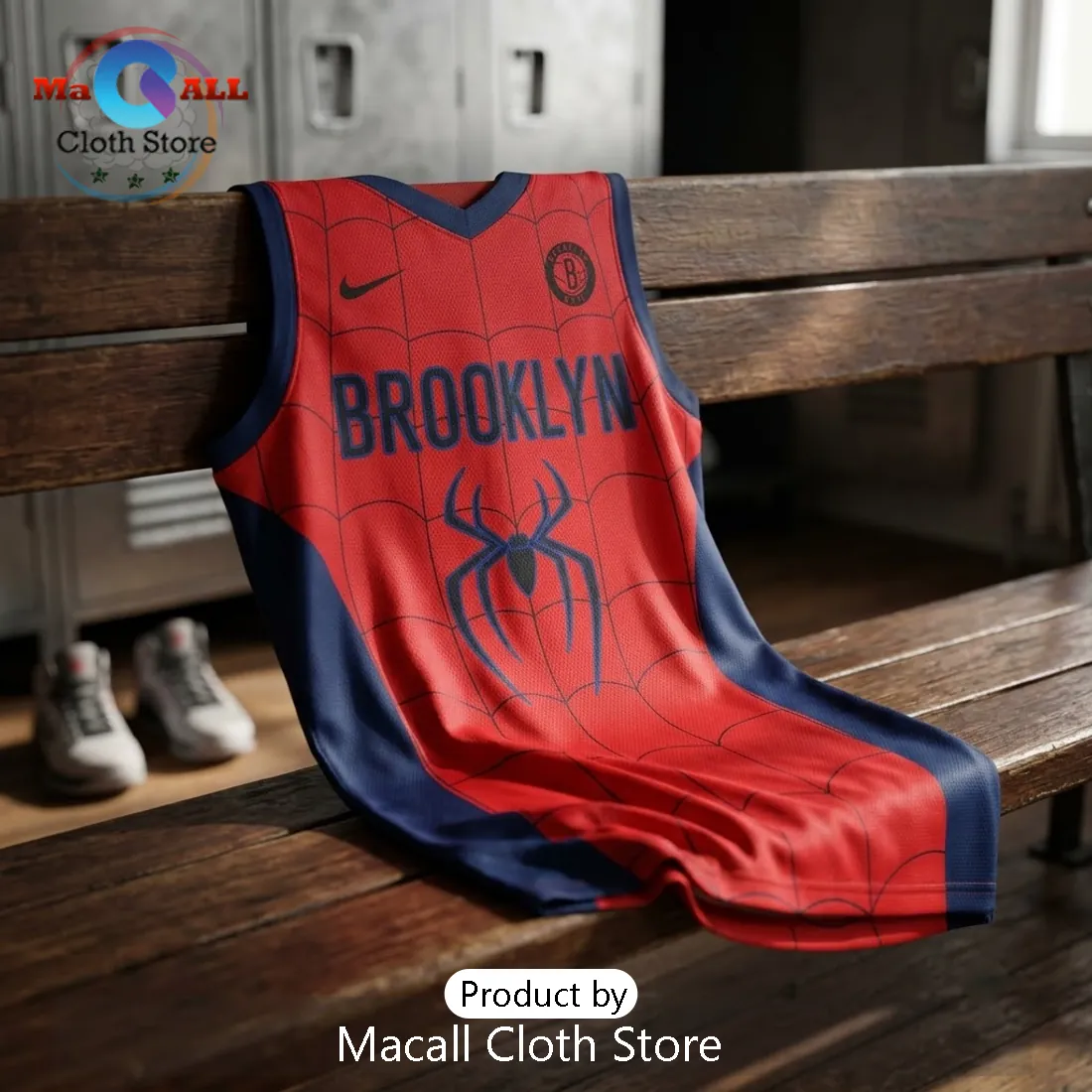 Spider-Man x Brooklyn Nets 2026 Red Basketball Jersey