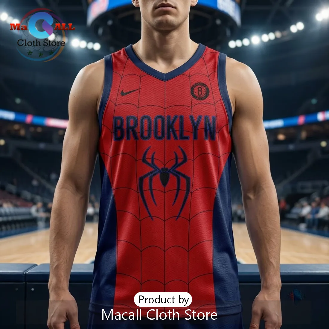 Spider-Man x Brooklyn Nets 2026 Red Basketball Jersey Spider-Man x Brooklyn Nets 2026 Red Basketball Jersey