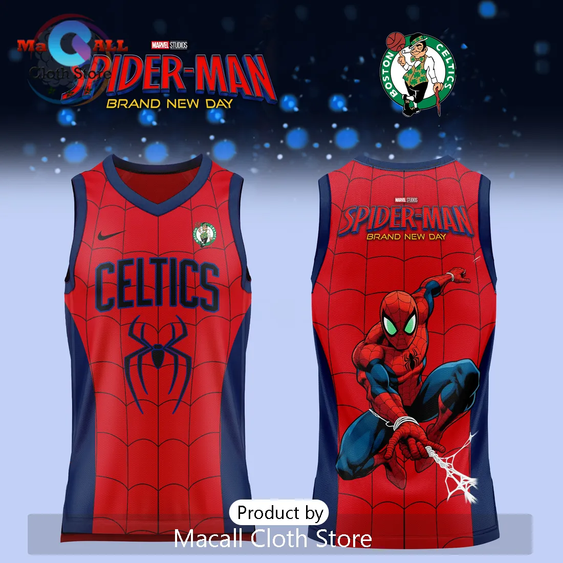 Spider-Man x Boston Celtics 2026 Edition Basketball Jersey Spider-Man x Boston Celtics 2026 Edition Basketball Jersey