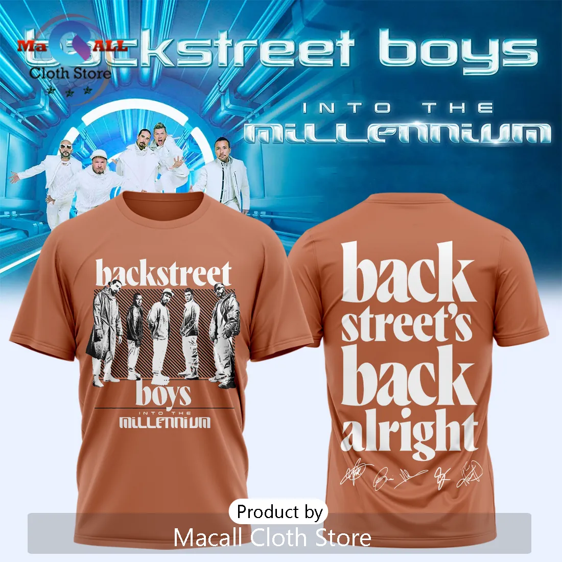 Backstreet Boys Into The Millennium Signature T-Shirt Backstreet Boys Into The Millennium Signature T-Shirt