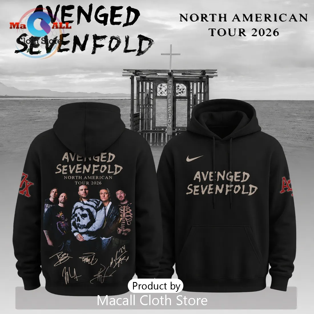 Avenged Sevenfold Signature North American Tour 2026 Hoodie Avenged Sevenfold Signature North American Tour 2026 Hoodie