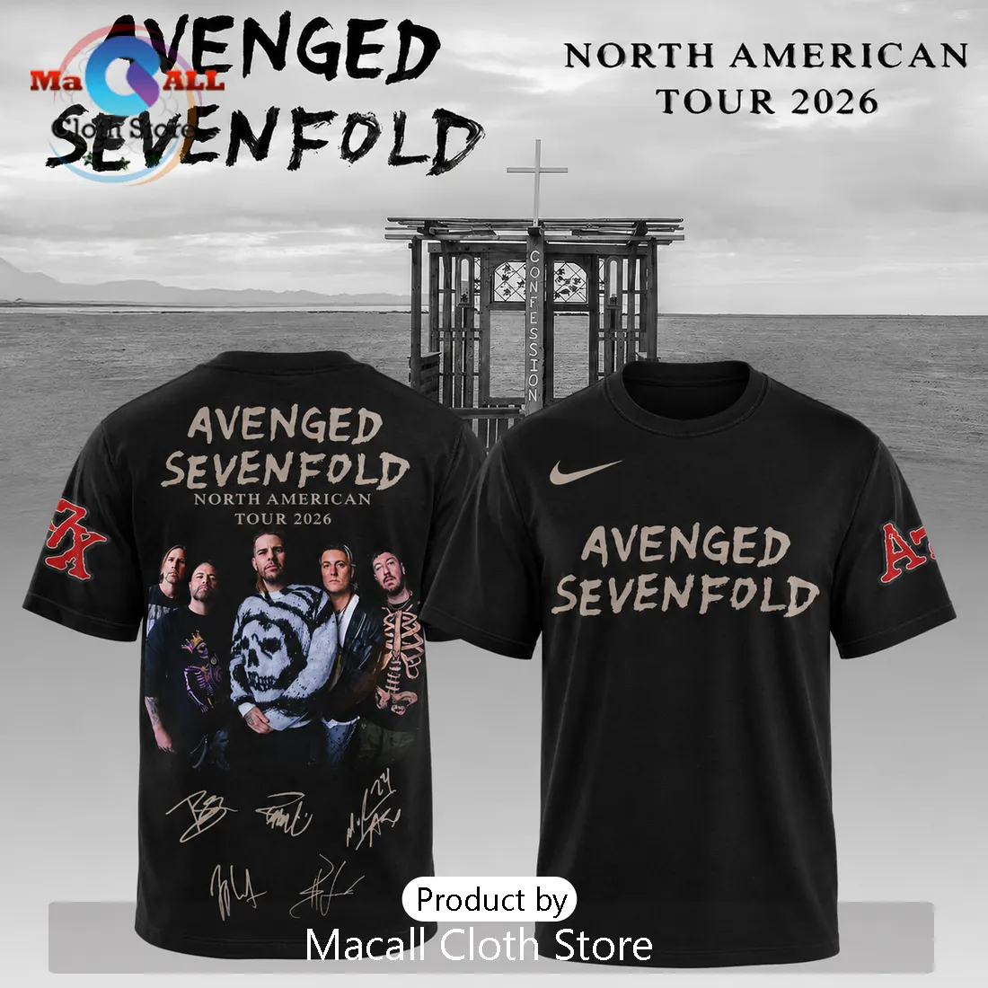 Avenged Sevenfold Signature North American Tour 2026 Hoodie Avenged Sevenfold Signature North American Tour 2026 Hoodie