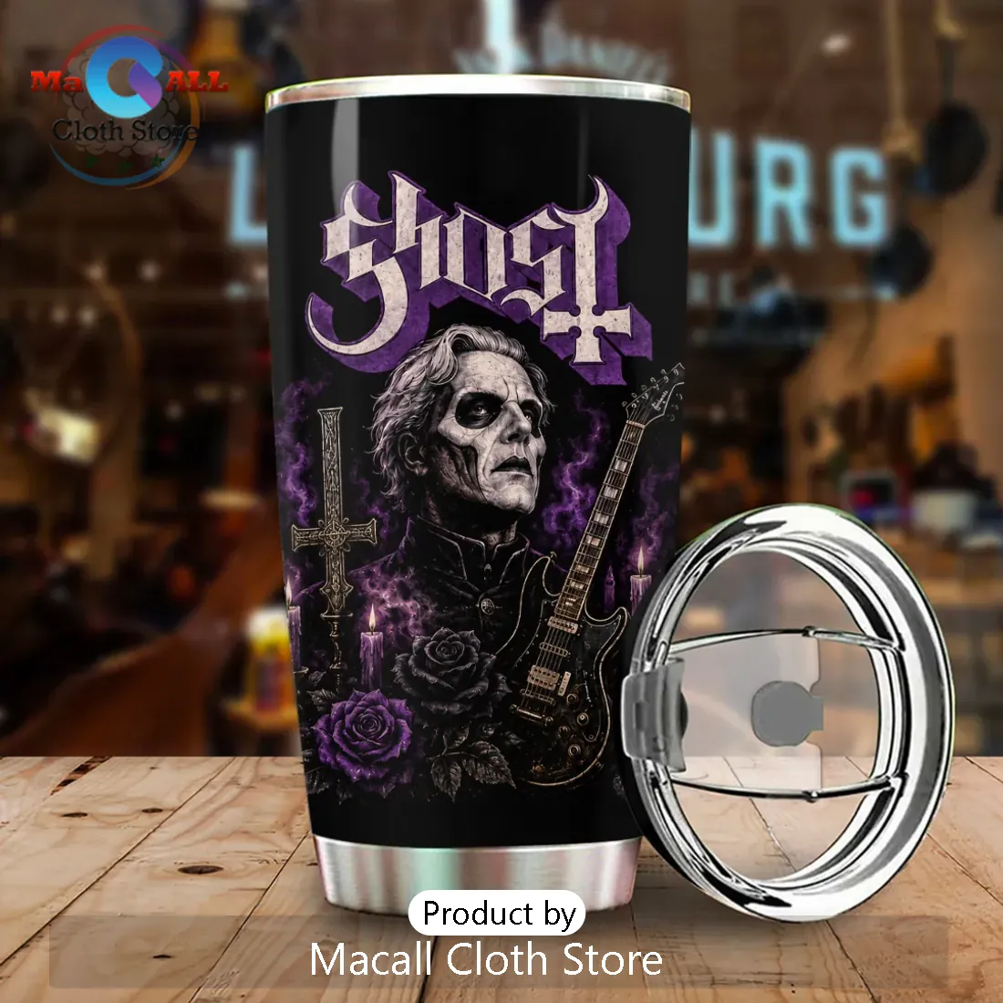Ghost Band Ritual Quote Purple Stainless Steel Tumbler Ghost Band Ritual Quote Purple Stainless Steel Tumbler