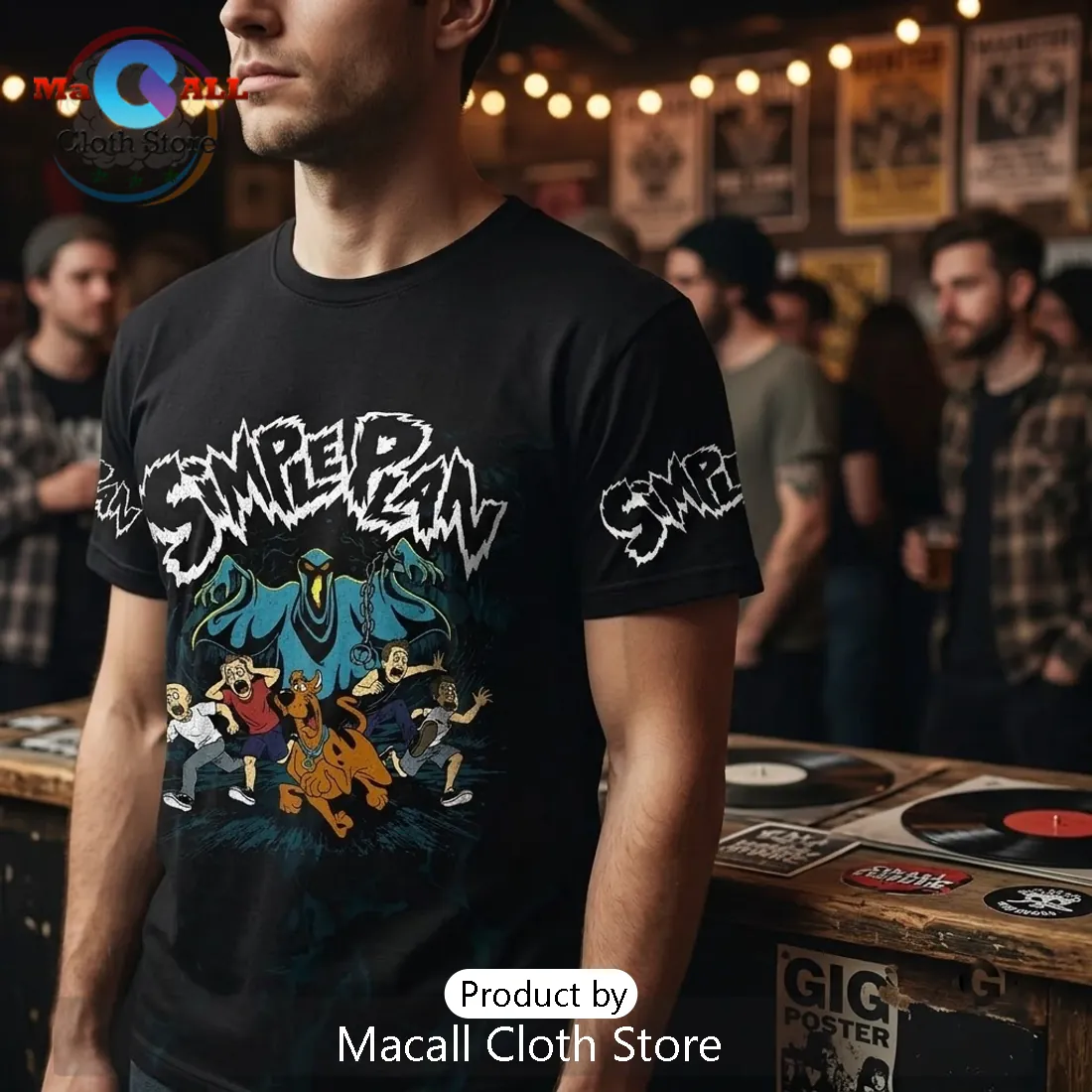Simple Plan Tour 2026 Scooby-Doo Black T-Shirt Simple Plan Tour 2026 Scooby-Doo Black T-Shirt