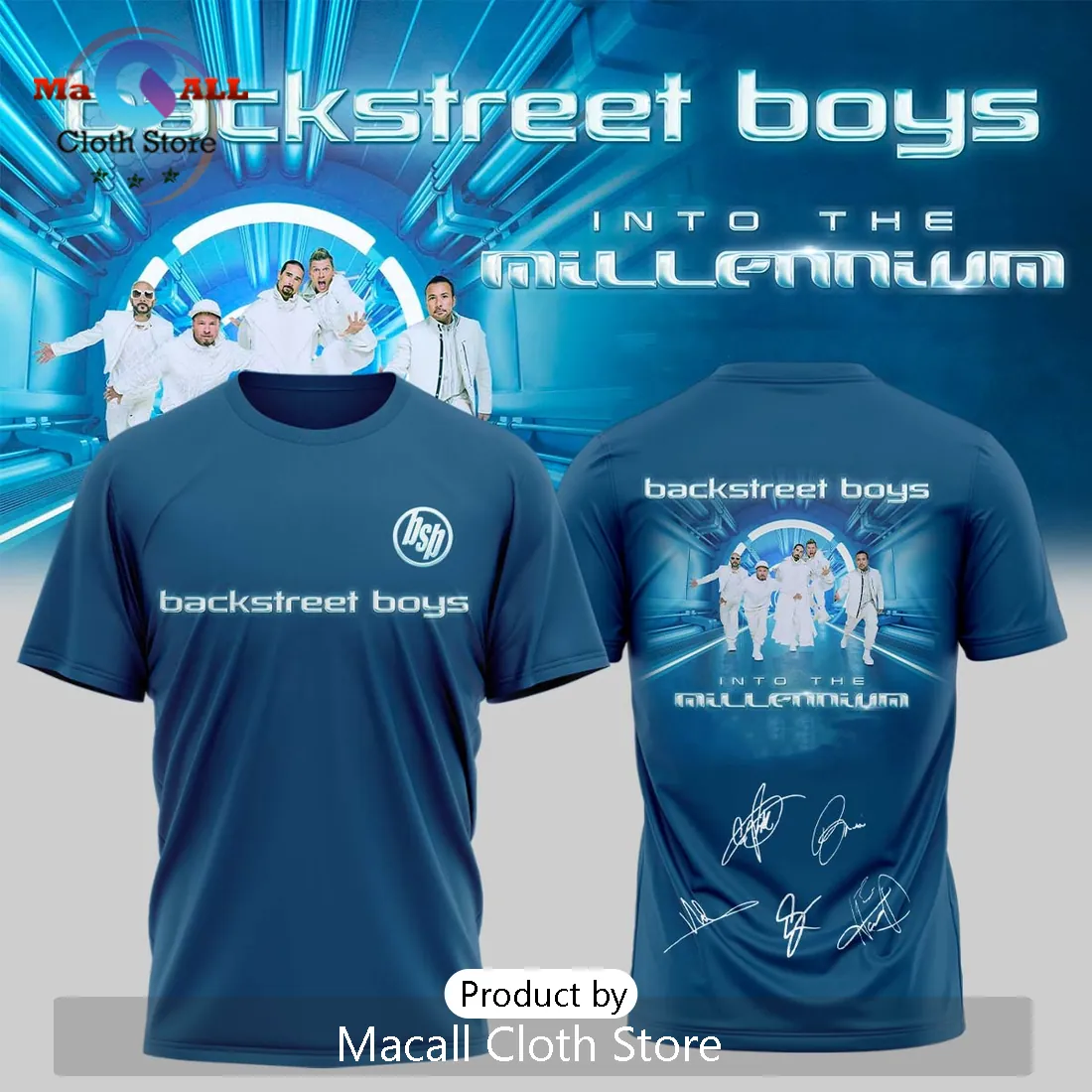 Backstreet Boys Into The Millennium Blue Signature Hoodie Backstreet Boys Into The Millennium Blue Signature Hoodie