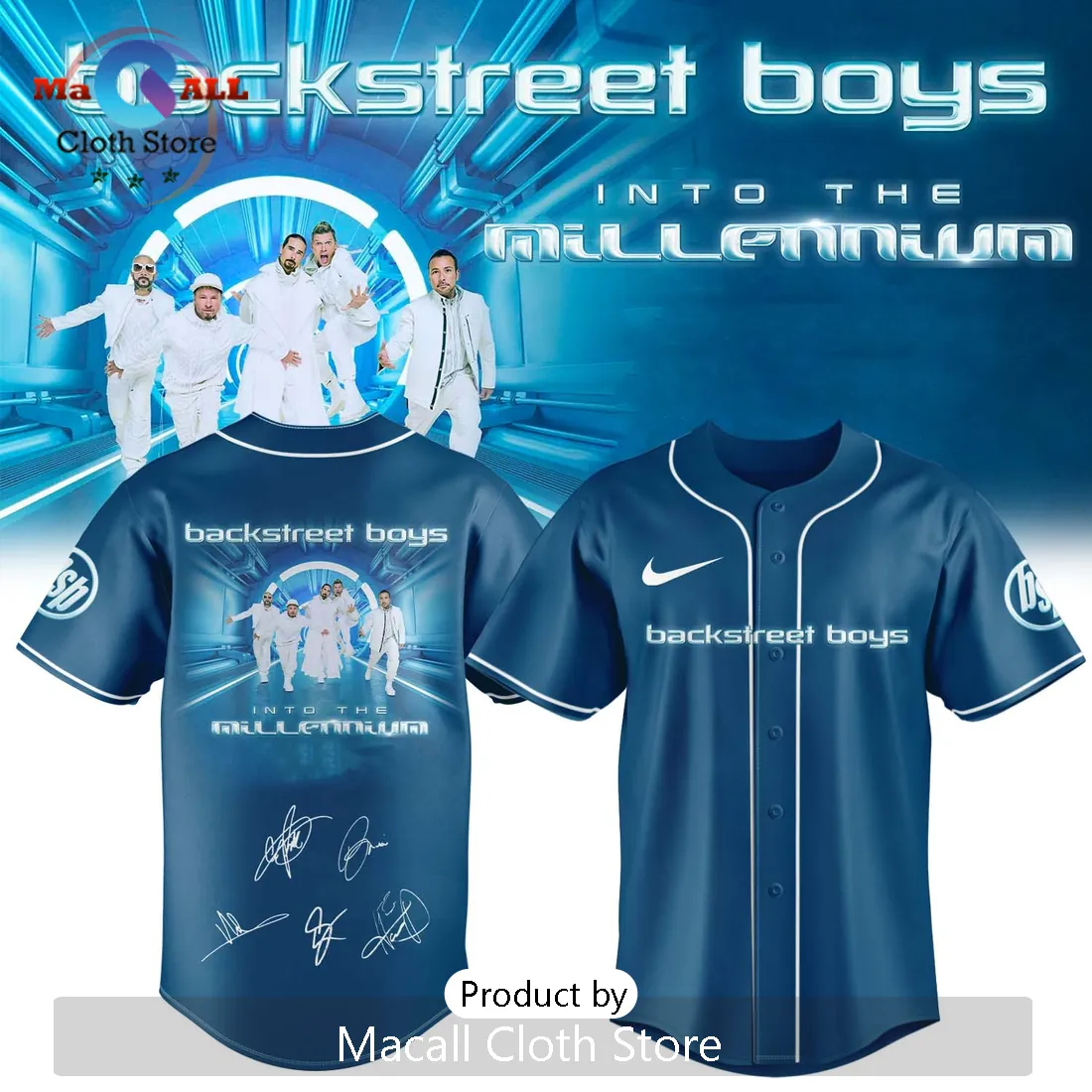 Backstreet Boys Into The Millennium Signature Baseball Jersey Backstreet Boys Into The Millennium Signature Baseball Jersey