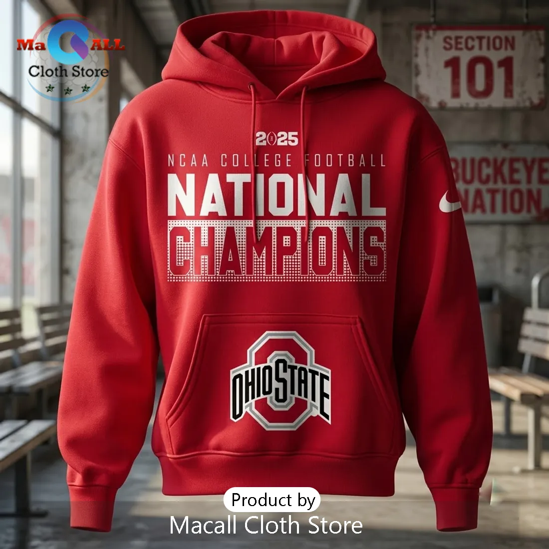 Ohio State Buckeyes 2025 National Champions Pullover Hoodie Ohio State Buckeyes 2025 National Champions Pullover Hoodie