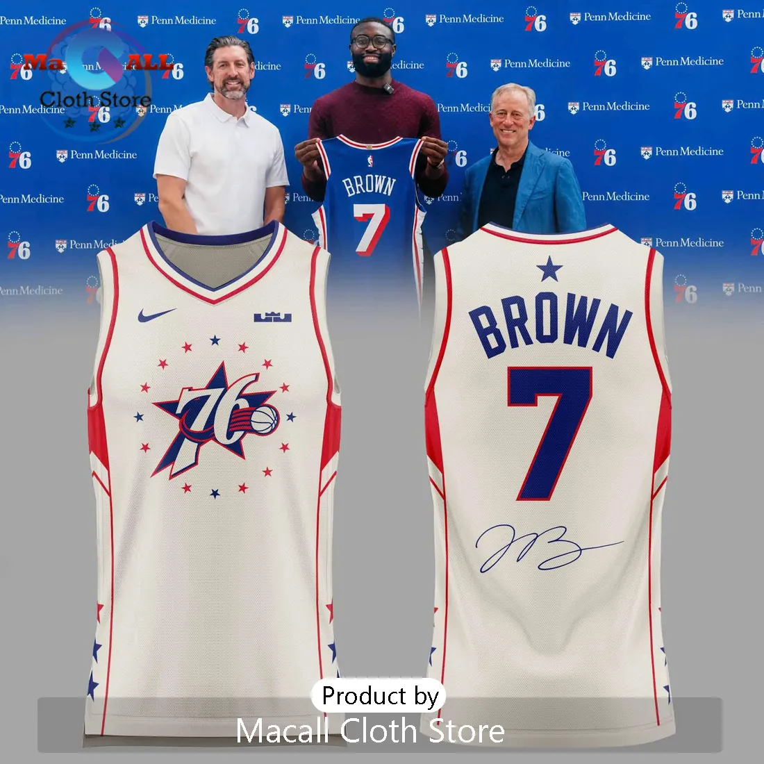 Philadelphia 76ers Jaylen Brown 2026 Exclusive White Jersey Philadelphia 76ers Jaylen Brown 2026 Exclusive White Jersey