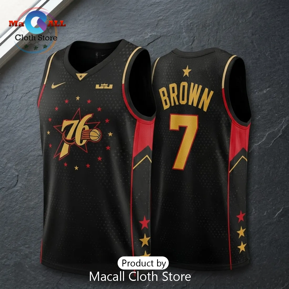 Philadelphia 76ers Jaylen Brown 2026 Exclusive Black Jersey Philadelphia 76ers Jaylen Brown 2026 Exclusive Black Jersey