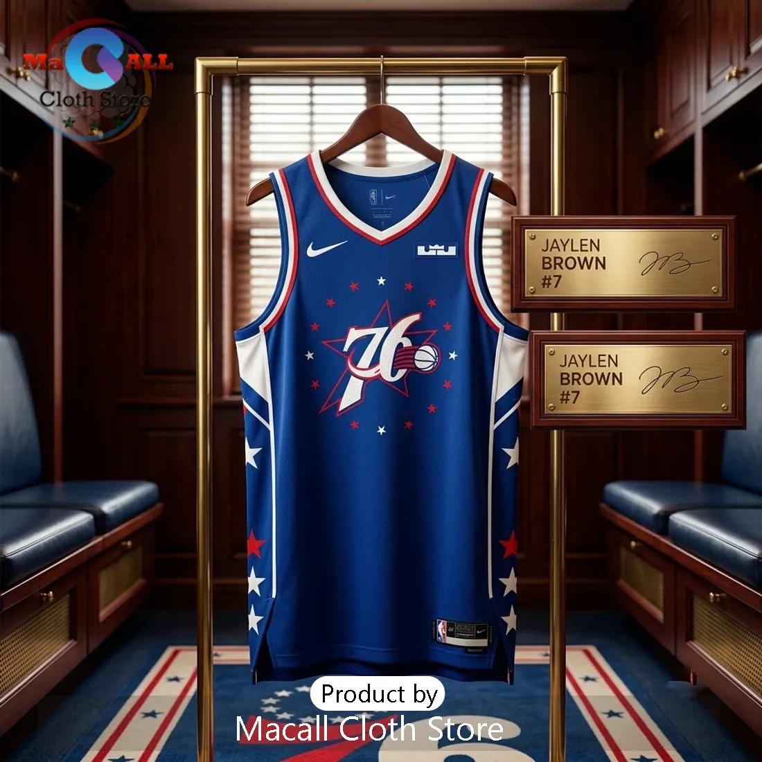 Philadelphia 76ers Jaylen Brown 2026 Exclusive Blue Jersey Philadelphia 76ers Jaylen Brown 2026 Exclusive Blue Jersey