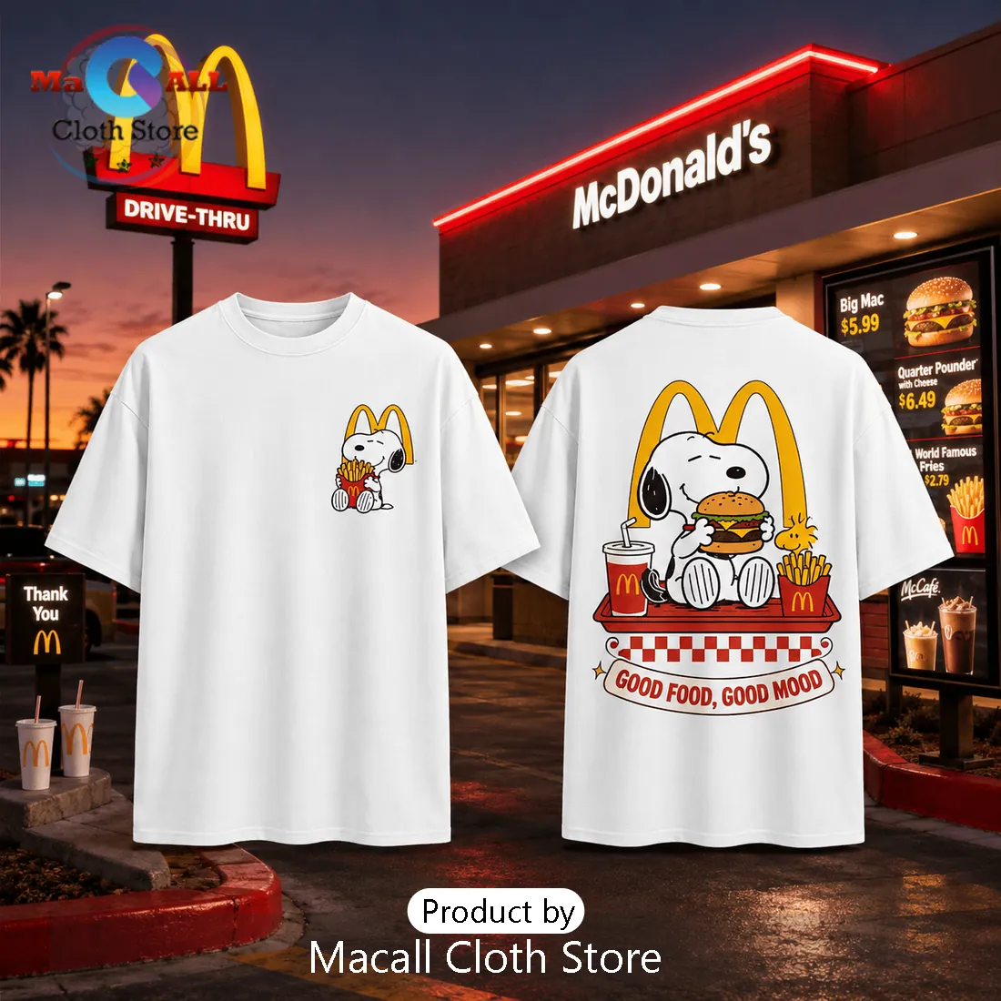 Snoopy x McDonald’s Burger and Fries T-Shirt