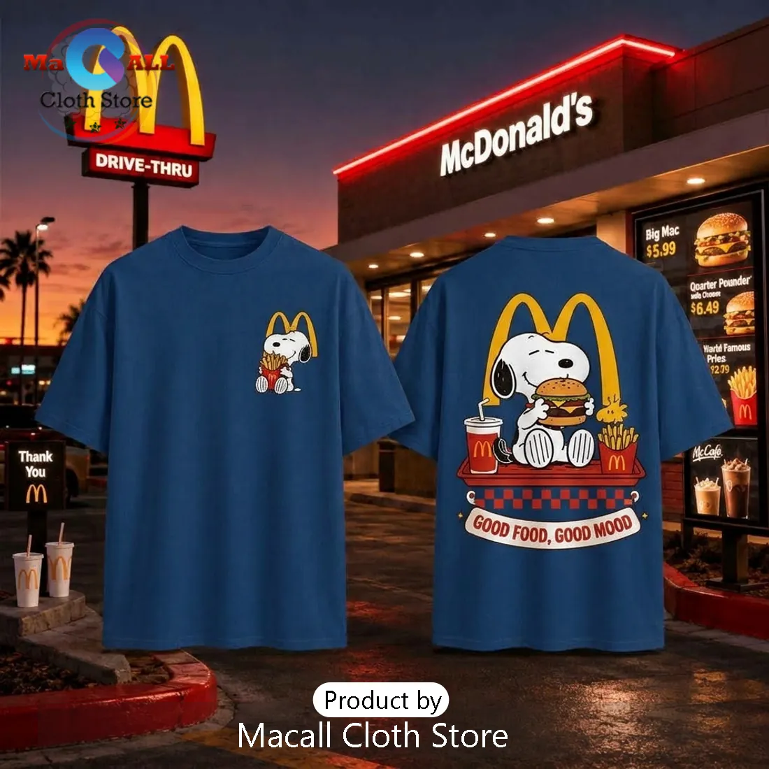 Snoopy x McDonald’s Burger and Fries T-Shirt