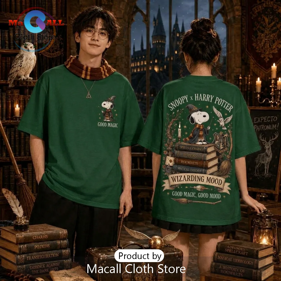 Snoopy x Harry Potter Wizarding Mood T-Shirt Snoopy x Harry Potter Wizarding Mood T-Shirt