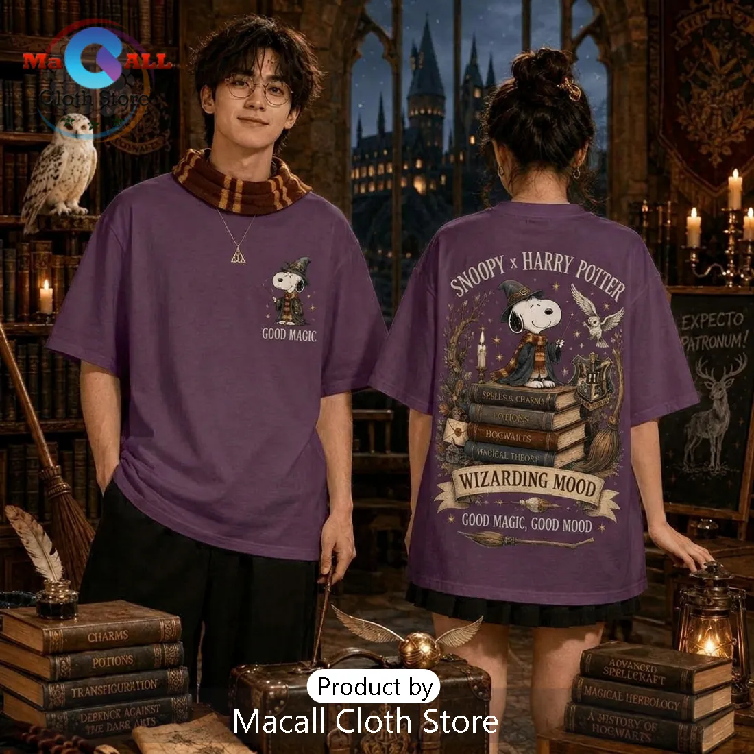 Snoopy x Harry Potter Wizarding Mood T-Shirt Snoopy x Harry Potter Wizarding Mood T-Shirt
