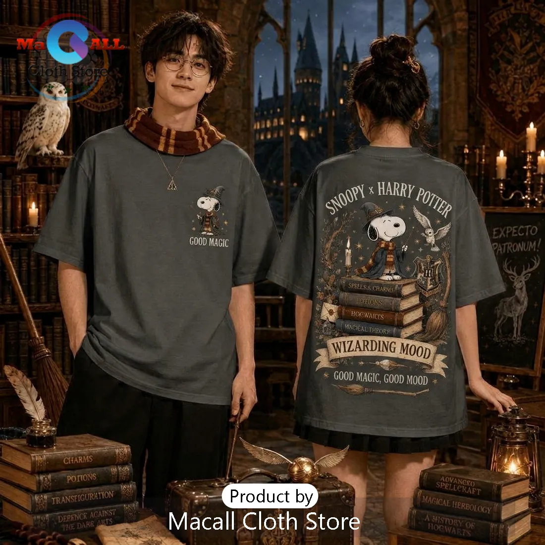 Snoopy x Harry Potter Wizarding Mood T-Shirt Snoopy x Harry Potter Wizarding Mood T-Shirt