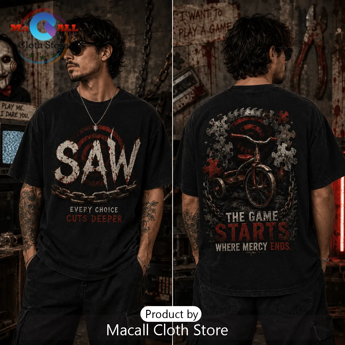 Saw Horror Movie Every Choice Cuts Deeper T-Shirt Saw Horror Movie Every Choice Cuts Deeper T-Shirt