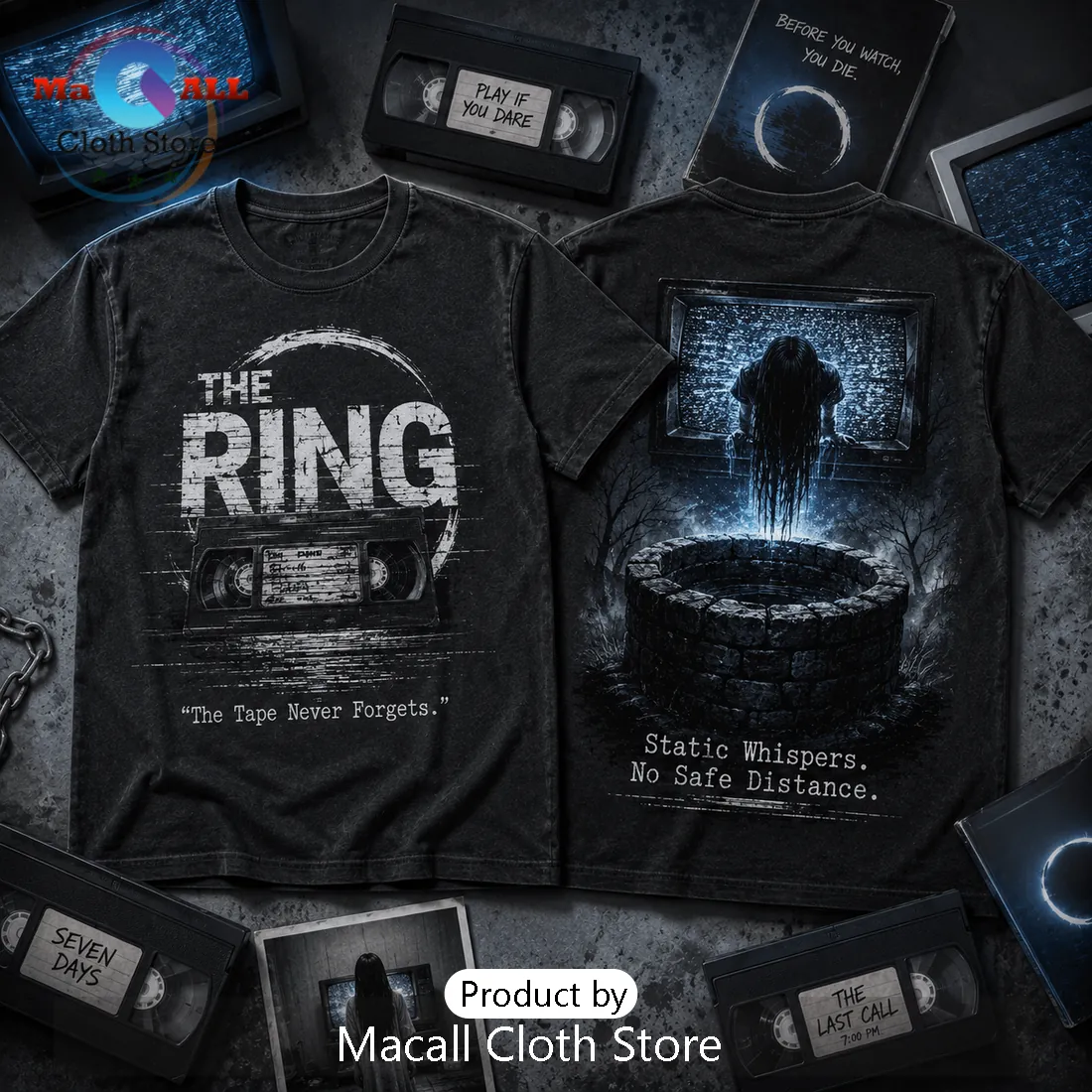 The Ring Samara Static Whisper Black T-Shirt The Ring Samara Static Whisper Black T-Shirt