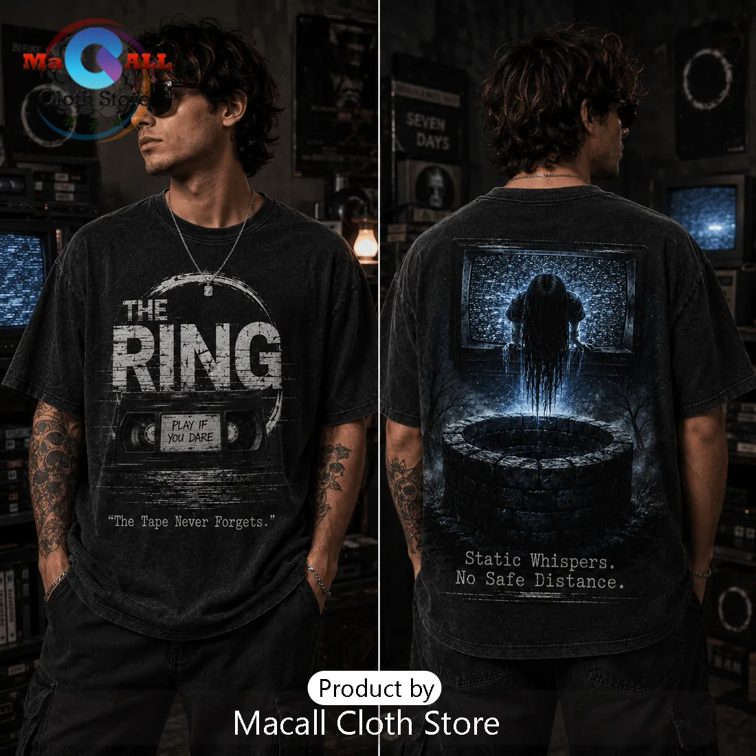The Ring Samara Static Whisper Black T-Shirt The Ring Samara Static Whisper Black T-Shirt