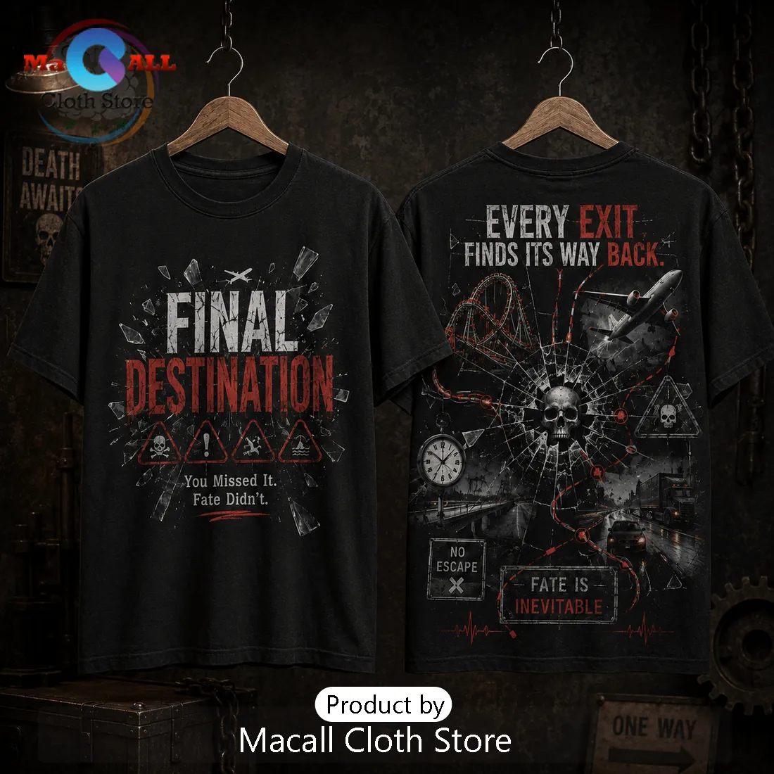 Final Destination Movie Franchise Horror Theme T-Shirt Final Destination Movie Franchise Horror Theme T-Shirt