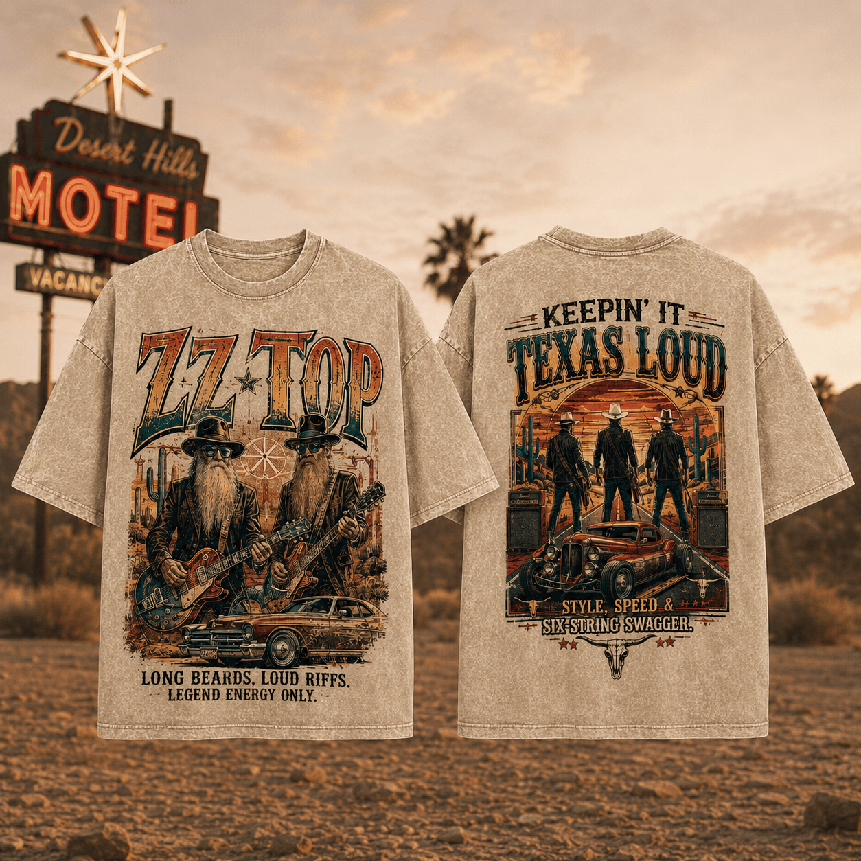 ZZ Top Keepin It Texas Loud T-Shirt ZZ Top Keepin It Texas Loud T-Shirt