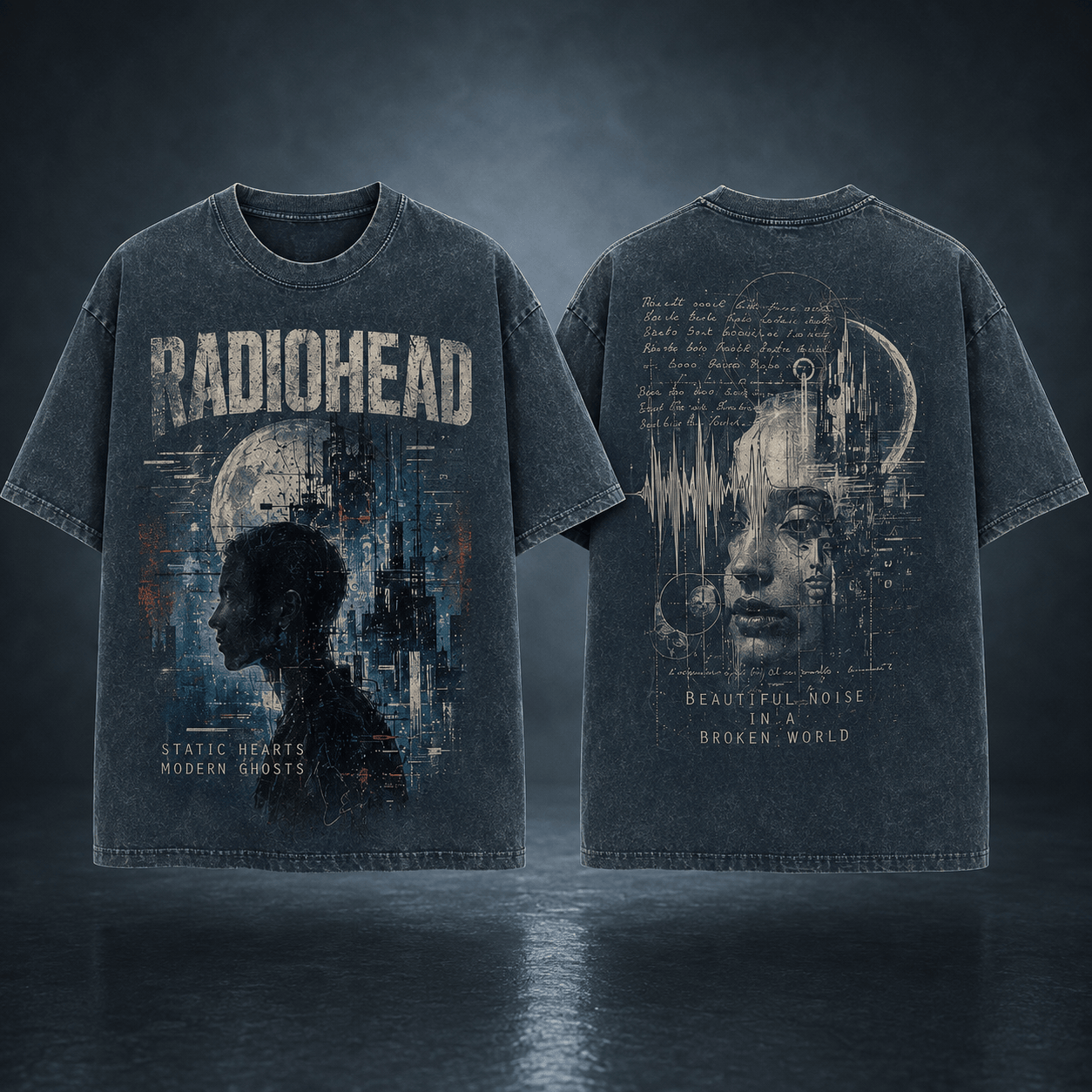 Radiohead Beautiful Noise Charcoal T-Shirt Radiohead Beautiful Noise Charcoal T-Shirt