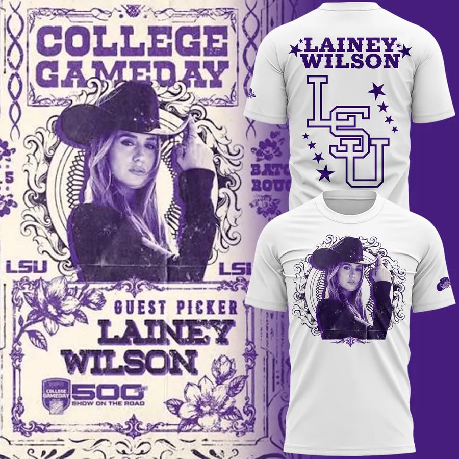 Lainey Wilson Louisiana State University College GameDay Hoodie Lainey Wilson Louisiana State University College GameDay Hoodie