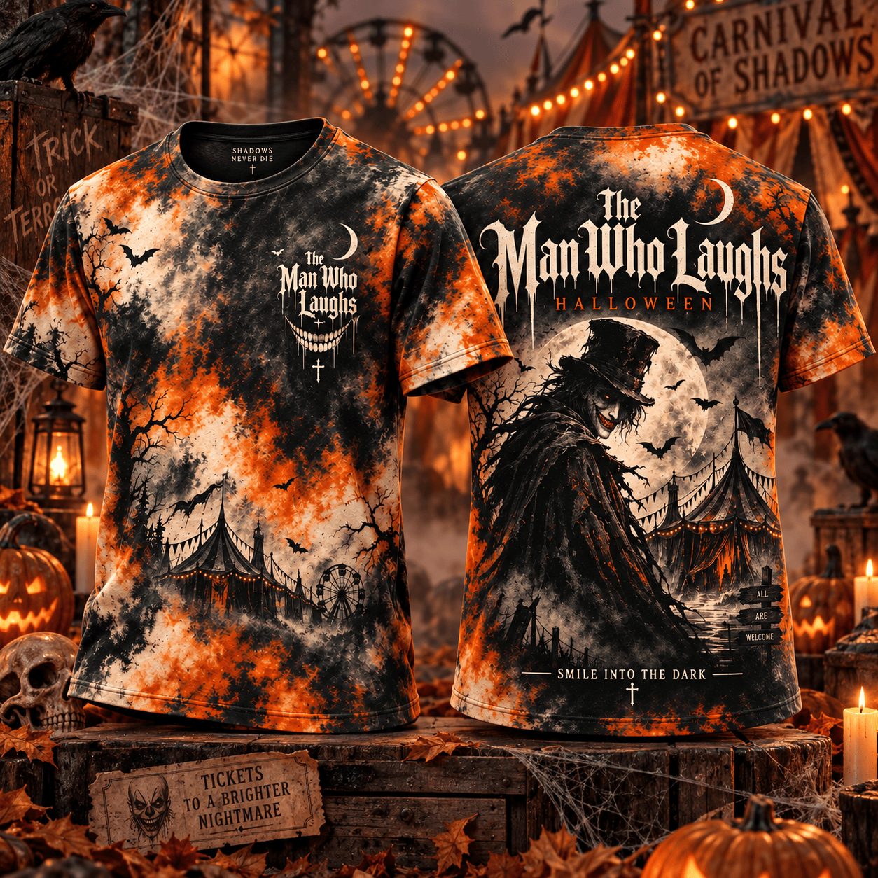 The Man Who Laughs Carnival Halloween T-Shirt The Man Who Laughs Carnival Halloween T-Shirt