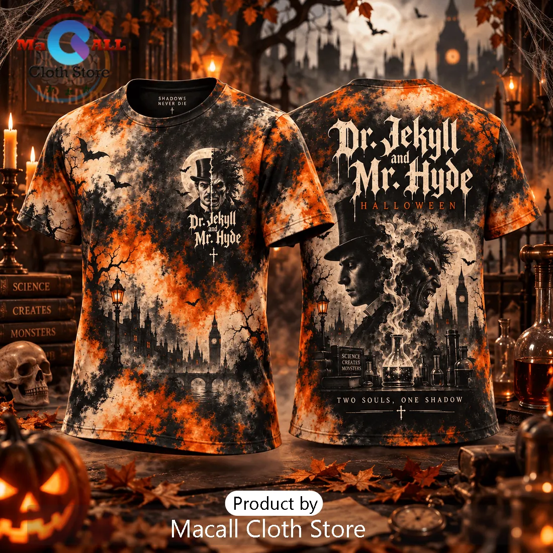 Dr Jekyll and Mr Hyde Halloween T-Shirt Dr Jekyll and Mr Hyde Halloween T-Shirt