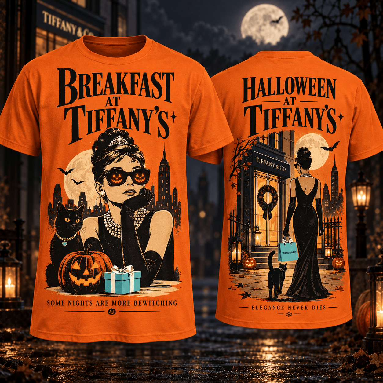Breakfast at Tiffany’s Halloween Orange T-Shirt Breakfast at Tiffany’s Halloween Orange T-Shirt