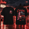 Four Roses Harley-Davidson Skeleton Biker Orange T-Shirt