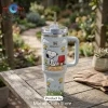 Snoopy 76th Anniversary Pink 40oz Tumbler Cup Snoopy 76th Anniversary Pink 40oz Tumbler Cup