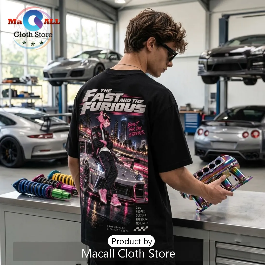 The Fast and the Furious Pink Panther Black Shirt The Fast and the Furious Pink Panther Black Shirt