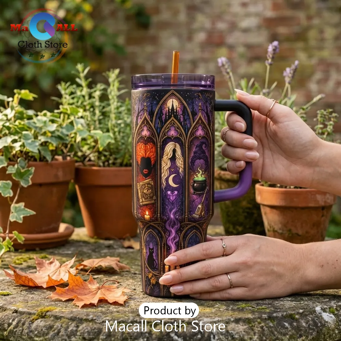 Hocus Pocus Gothic Witch 40oz Travel Tumbler Hocus Pocus Gothic Witch 40oz Travel Tumbler