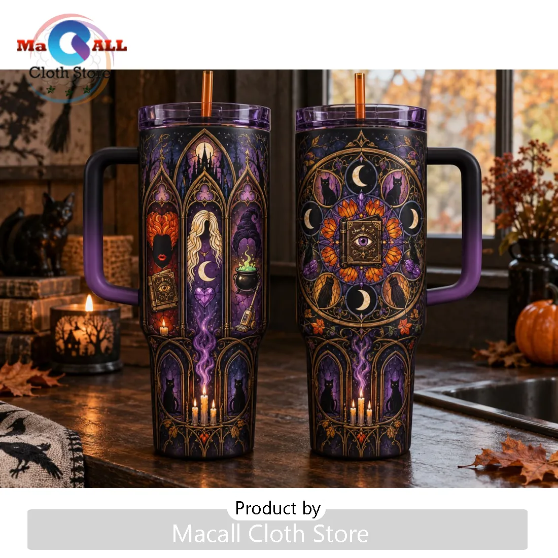 Hocus Pocus Gothic Witch 40oz Travel Tumbler Hocus Pocus Gothic Witch 40oz Travel Tumbler