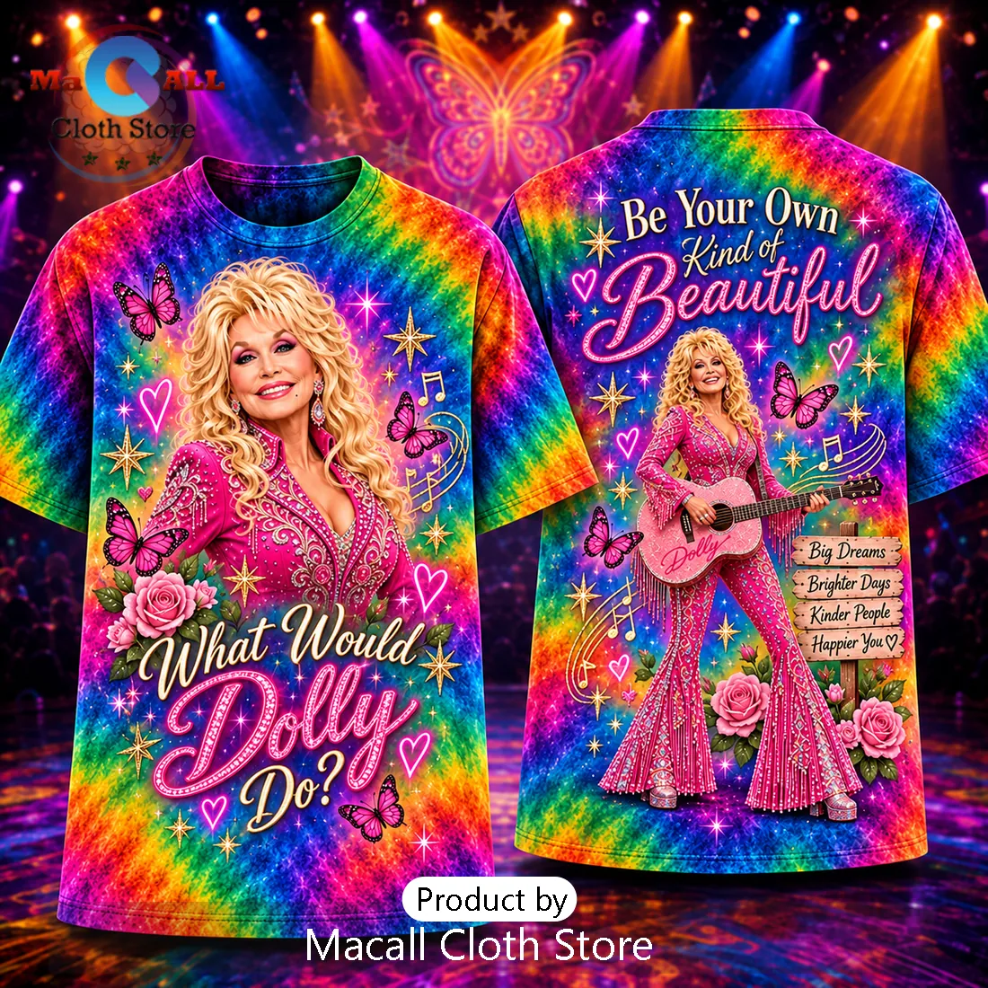 Dolly Parton What Would Dolly Do Tie Dye T-Shirt Dolly Parton What Would Dolly Do Tie Dye T-Shirt