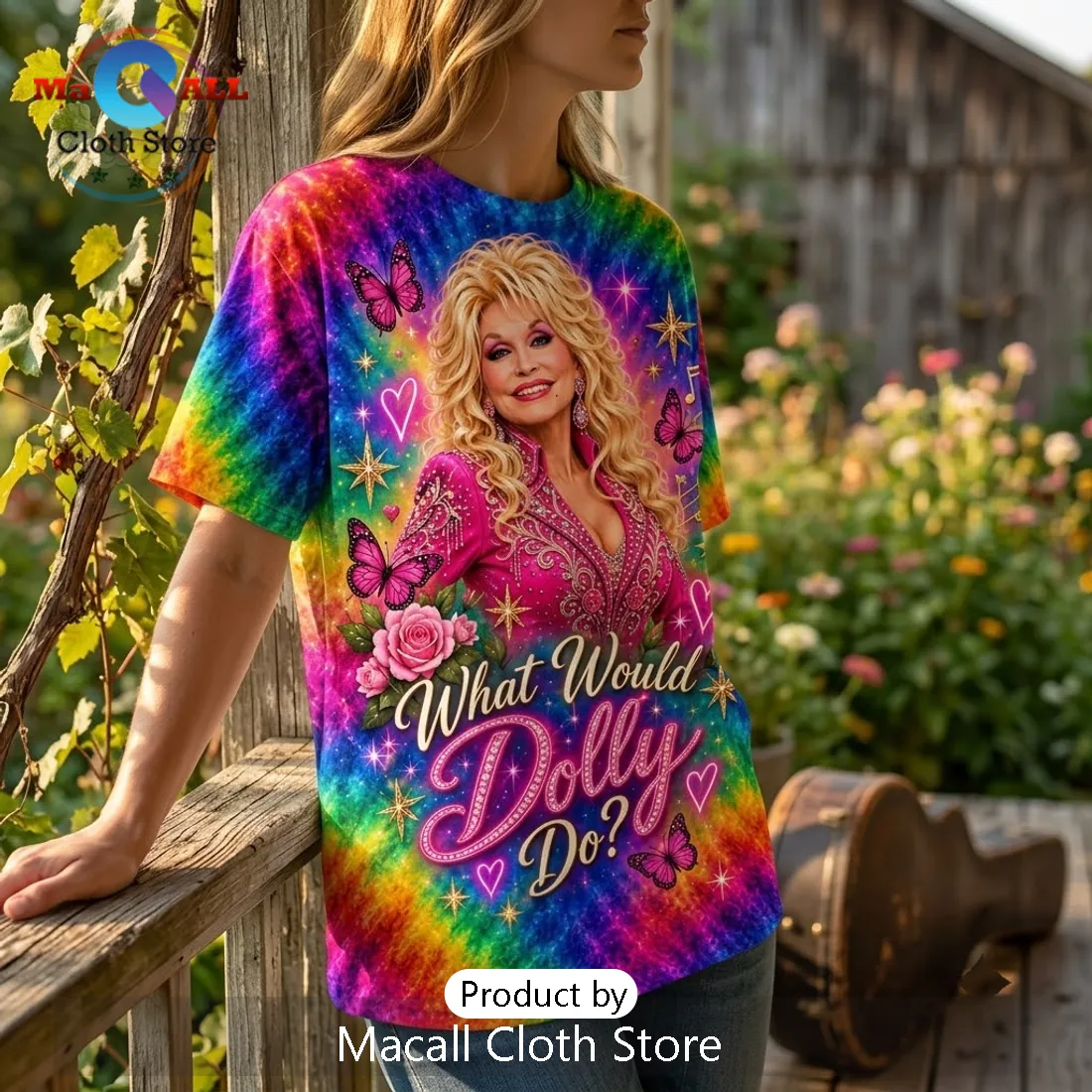 Dolly Parton What Would Dolly Do Tie Dye T-Shirt Dolly Parton What Would Dolly Do Tie Dye T-Shirt