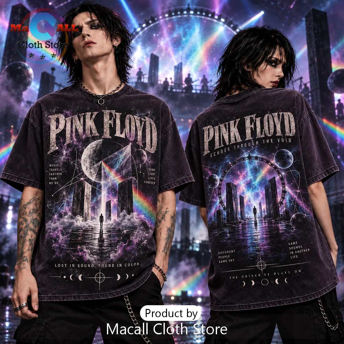 Pink Floyd Echoes Through The Void Black T-Shirt Pink Floyd Echoes Through The Void Black T-Shirt