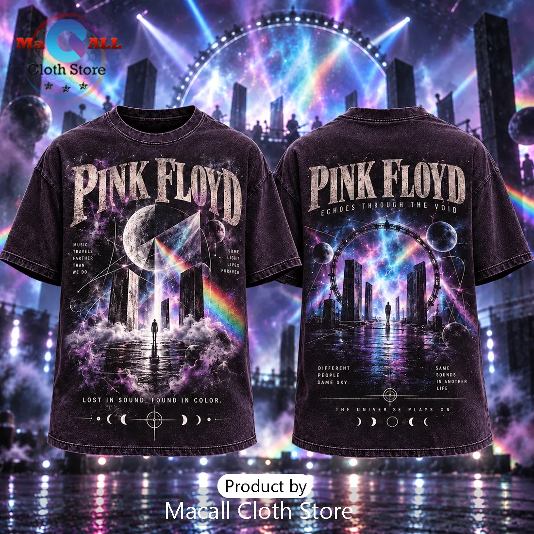 Pink Floyd Echoes Through The Void Black T-Shirt Pink Floyd Echoes Through The Void Black T-Shirt