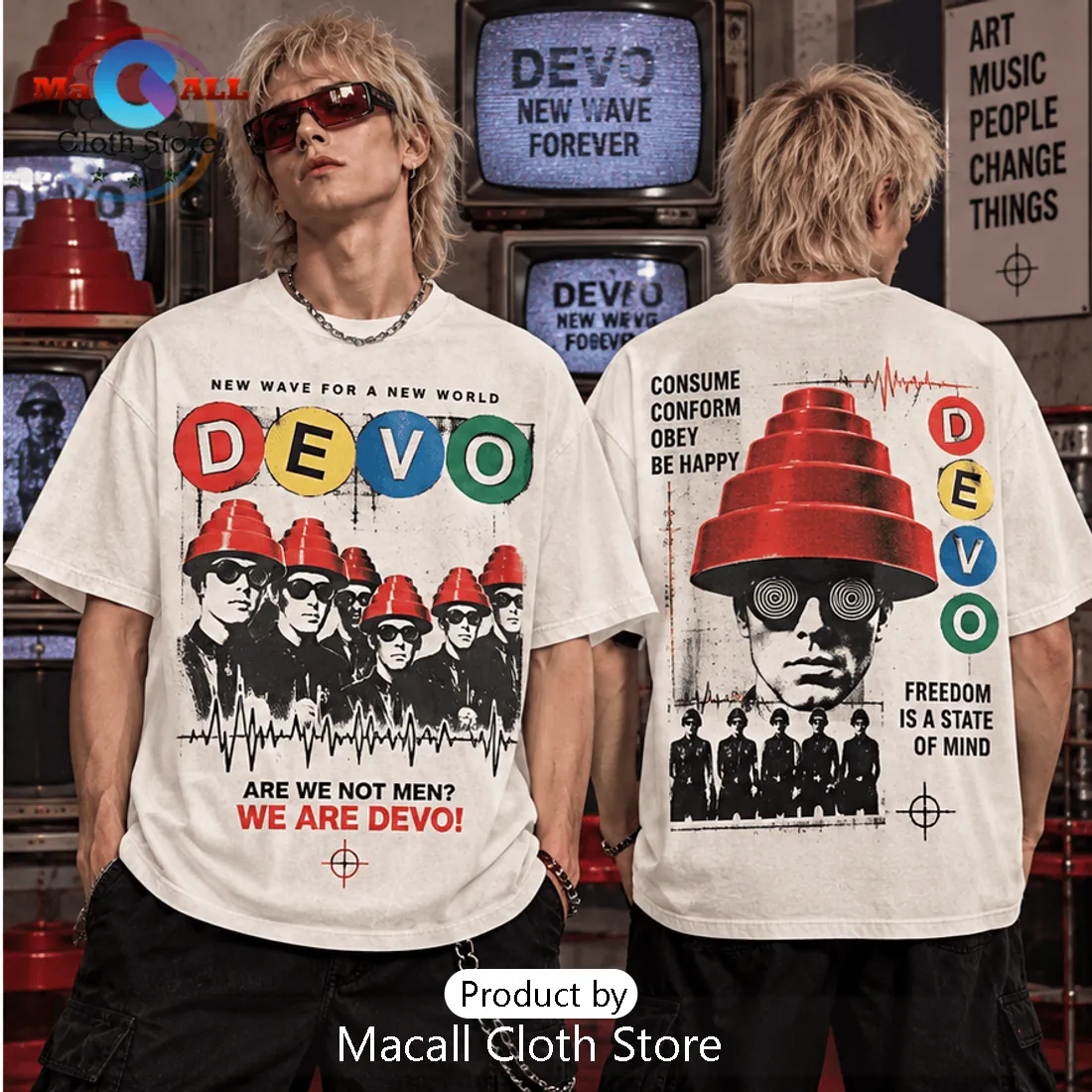 Devo Are We Not Men Band T-Shirt Devo Are We Not Men Band T-Shirt