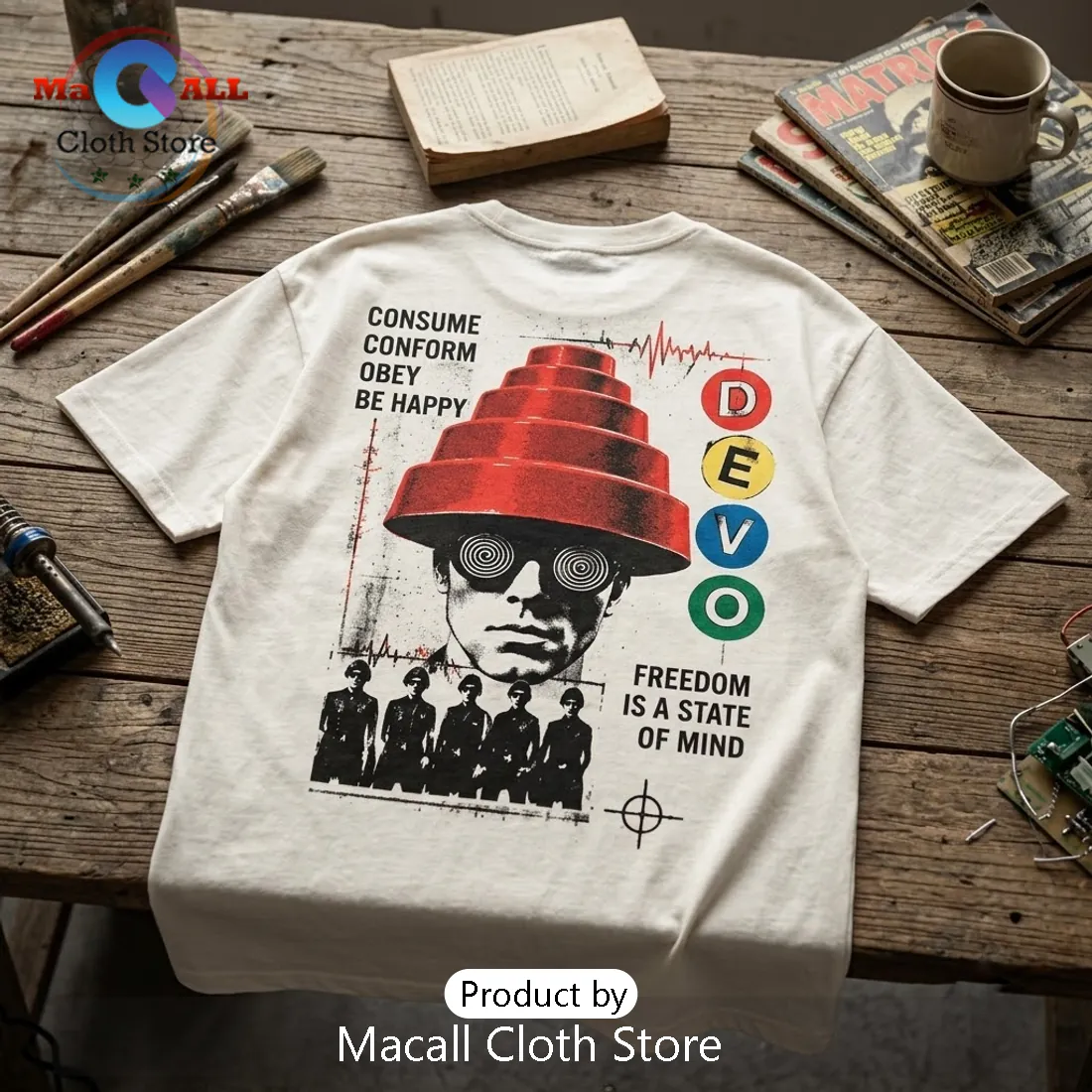 Devo Are We Not Men Band T-Shirt Devo Are We Not Men Band T-Shirt