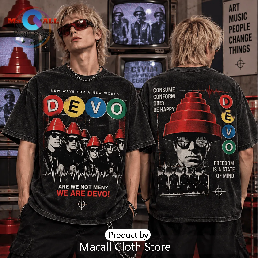 Devo Are We Not Men Band T-Shirt Devo Are We Not Men Band T-Shirt