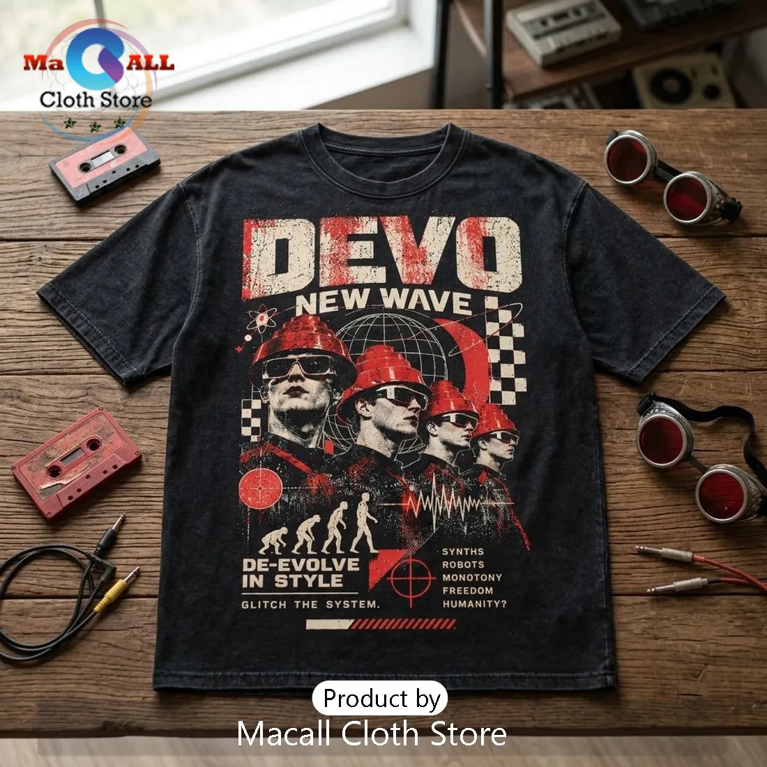 Devo New Wave Band Retro T-Shirt Devo New Wave Band Retro T-Shirt