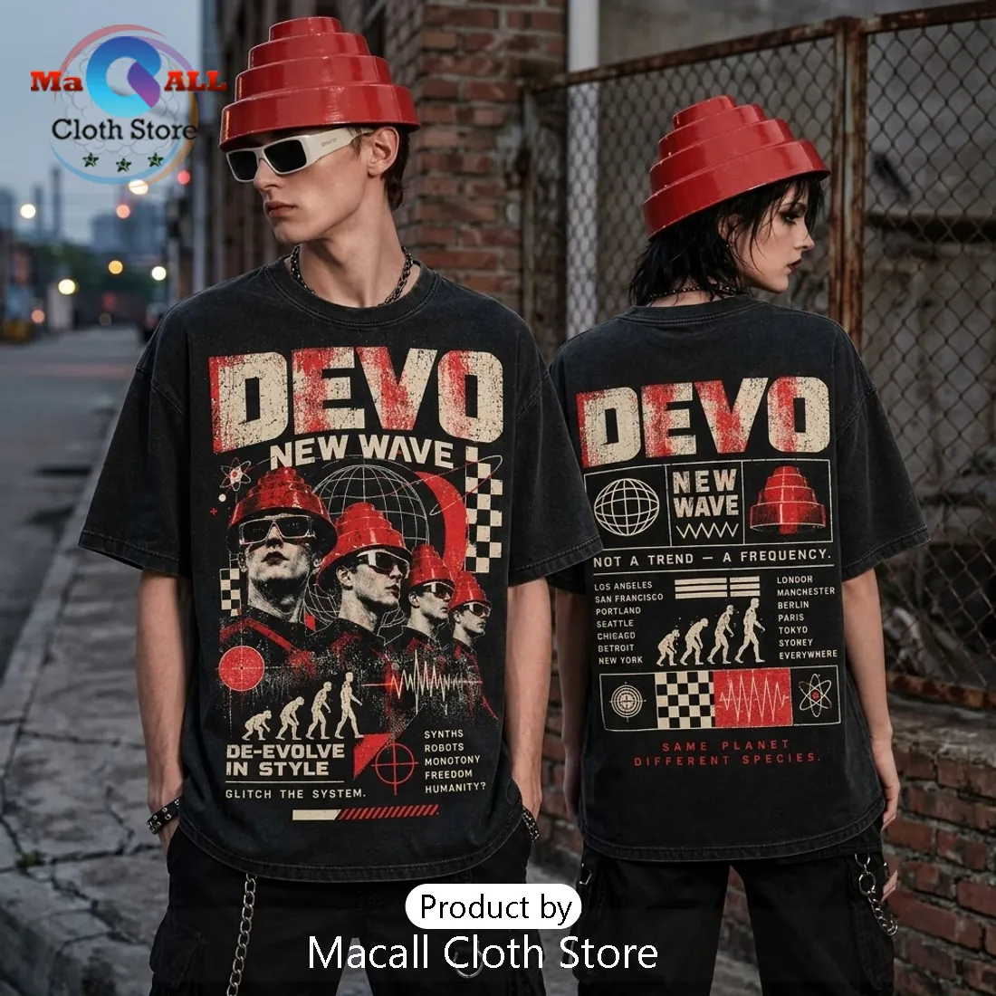 Devo New Wave Band Retro T-Shirt Devo New Wave Band Retro T-Shirt