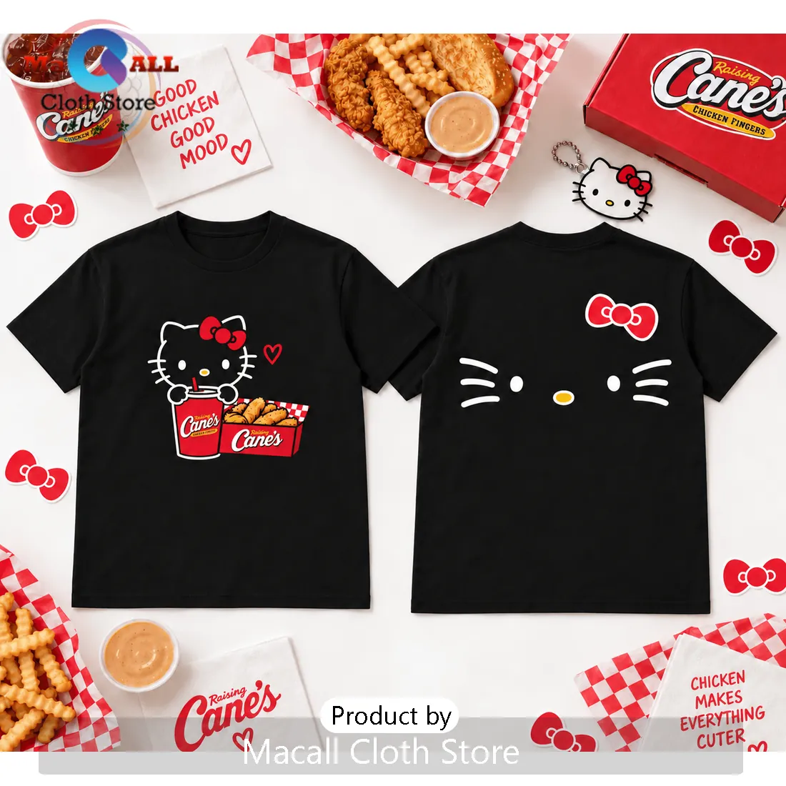 Hello Kitty x Raising Cane’s Cotton T-Shirt Hello Kitty x Raising Cane’s Cotton T-Shirt